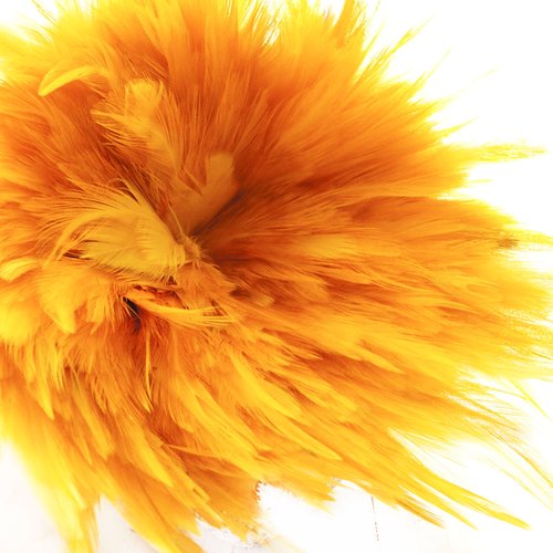 30pcs jaune soleil teint les plumes de coq pendentif boucles d'oreilles bijoux la chapellerie selle  sku-39395