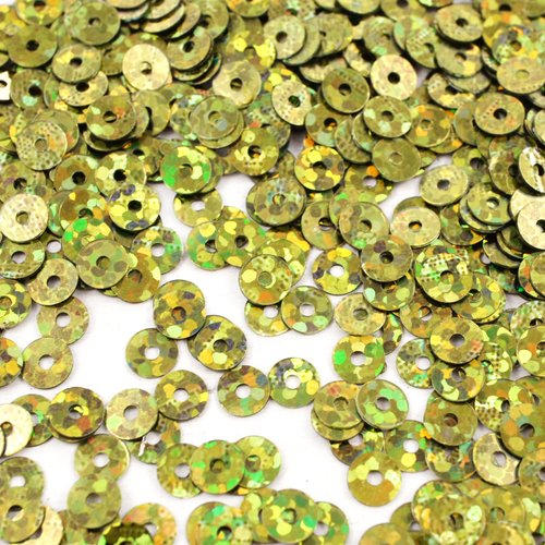 20g bronze métallique de l'armée kaki vert glitter sparkle plate ronde paillettes confettis à coudre sku-42017