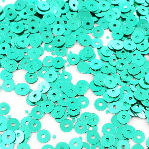 20g métallisé turquoise vert rond plat paillettes confettis à coudre sur la broche de broderie 4mm t sku-42025