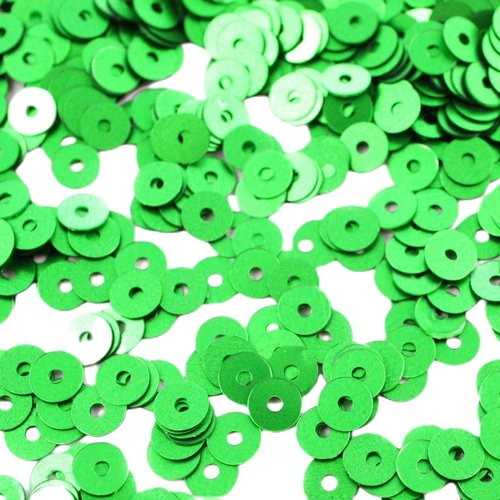 20g mat métallisé vert rond plat paillettes confettis à coudre sur la broche de broderie 4mm trou 1m sku-42110