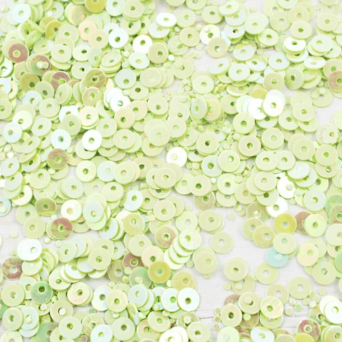 20g vert clair ab plate ronde paillettes confettis à coudre sur la broche de broderie 3mm trou 1mm sku-40106