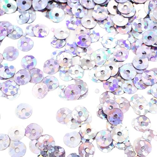 20g métallisé violet silver glitter sparkle plate ronde paillettes confettis à coudre sur la broche  sku-42016