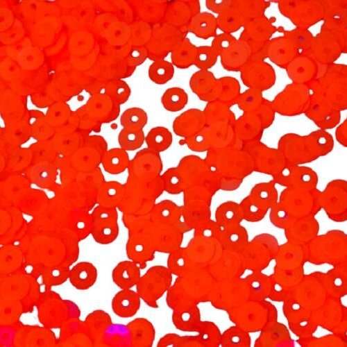 20g de néon uv orange rond plat paillettes confettis à coudre sur la broche broderie 4mm trou 1mm sku-40155