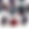 6pcs picasso brun cristal rouge rubis de taille table la fenêtre à carreaux rectangle plat verre tch sku-34369