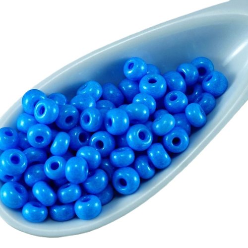 20g bleu travertin lustre verre tchèque ronde perles de rocaille 6/0 preciosa entretoise 4mm sku-25923
