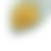 20g de printemps aux couleurs passées jaune tournesol preciosa style rocaille un trou verre tchèque  sku-26468