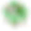 30pcs chrysolite supérieur vert dichroïque vitrail de la moitié tchèque pétale rose en verre pressé  sku-30103