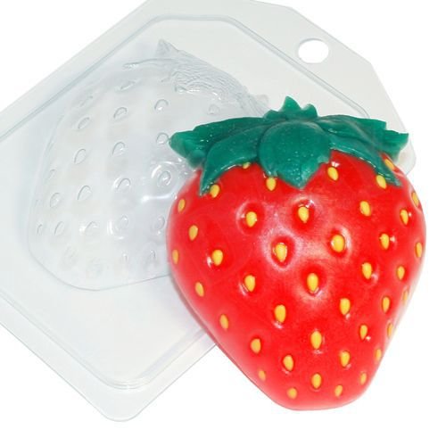 1pc fraise sucrée de la nourriture en plastique savon fabrication du chocolat gypse moule qualité al sku-43586