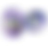 1pc à la main le verre tchèque bouton d'or large libellule super léger dichroïque vitrail violet tai sku-26330