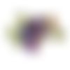 Or en californie violet dichroïque vitrail verre tchèque grande cloche de la fleur perles lys vallée sku-26827