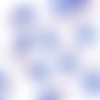 10pcs bleu rose de liaison coton mini pompons avec l'argent anneau saut crochet déclaration gland po sku-40196
