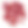 40pcs pastel foncé corail rouge tuile de verre tchèque perles deux trous plat carré 6mm x sku-28513