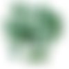 40pcs vert métallique lustre tuile de verre tchèque perles deux trous plat carré 6mm x sku-28528
