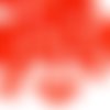 40pcs opaque corail rouge tuile plate carrée 2 deux trou de verre tchèque perles 6mm sku-32256