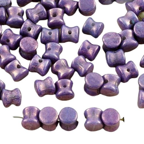 60pcs vega violet lustre tchèque perles de verre pellet preciosa pressé 4 mm x 6 sku-31306