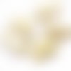 8pcs picasso blanc marron verre tchèque transporteur 2 trous connecteur tube de perles 9mm x 17mm sku-39719