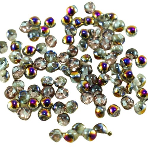Nouvelle forme de cristal violet la moitié plus petit champignon bouton tchèque perles verre 4 mm x  sku-27440