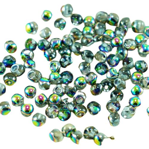 Nouvelle forme de cristal dichroïque vitrail vert valentine rose la moitié plus petit champignon bou sku-27444