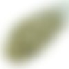 100pcs la lumière de l'olivine vert en soie beige mat ronde à facettes feu poli entretoise tchèque p sku-35663