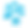 30pcs aigue-marine en soie bleue mat de verre tchèque preciosa épine poignard perles feuille plate 5 sku-26890