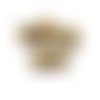 Picasso ivoire brun rustique de la fenêtre table découpe à plat carré en pointillé tchèque perles ve sku-26453