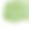 60pcs mat perles verte de la barbe à papa le plus petit champignon bouton tchèque verre 4 mm x 3 sku-31065