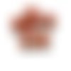 Picasso corail rouge brun rustique de la fenêtre table découpe à plat carré en pointillé tchèque per sku-26454