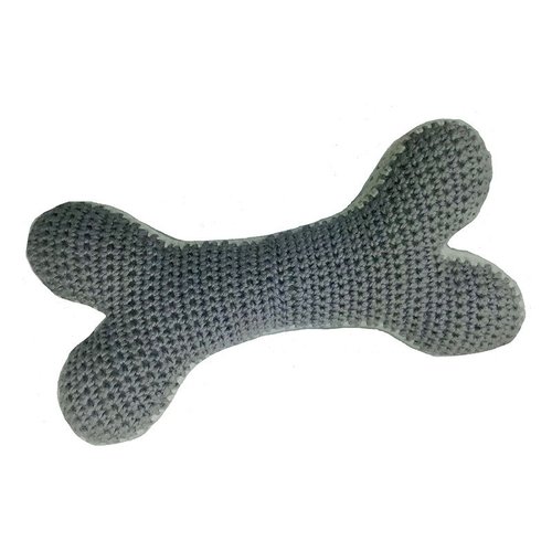 Gris blanc gros os de chien jouet crochet accroché à tricoter kit amigurumi bricolage enfants l'arti sku-40601