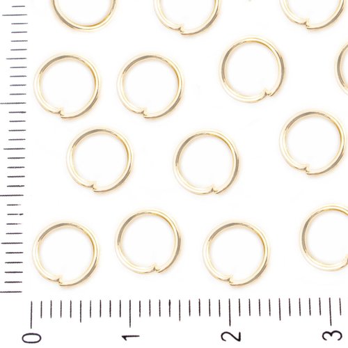 200pcs en vrac plaqué or ouvrez anneau de saut reliant la tour beigne pour fabrication bijoux métal  sku-40549