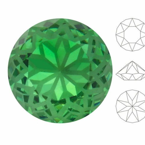 4pcs izabaro crystal mandala erinite vert 360m round chatons glass crystal 1088 izabaro stone facete sku-730543