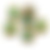 4pcs picasso jaune brun moyen repéré travertin turquoise laver rustique libellule plat pièce ronde v sku-30402