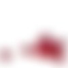 Clair rouge verre tchèque bicone perle à facettes pyramide de spacer bead 6mm 22pc sku-17394