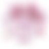 40pcs opaque lumière valentine rose verre tchèque ronde à facettes feu poli perles de 6mm sku-29051
