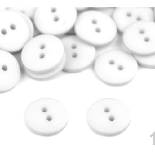 10pc boutons blanc taille 24' plastique 2-trou et de fixation la mercerie sku-62101