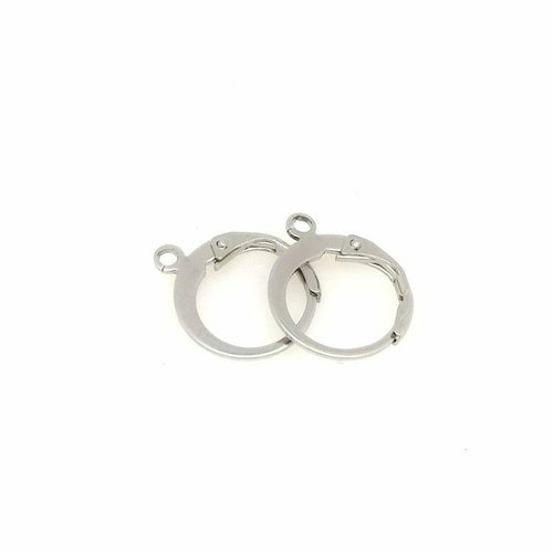 Boucle d'oreilles en argent antigue 4 pièces crochets avec trou de résultats métal tchèque métal 12m sku-689565