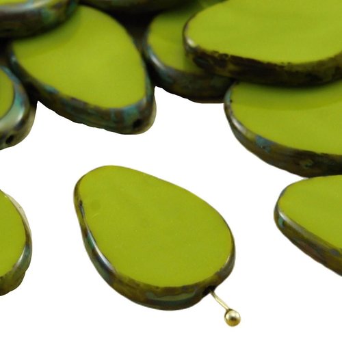 4pcs picasso brun opaque olive vert olivine rustique plat en forme de larme la fenêtre table coupe t sku-32583