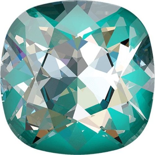 2pcs crystal laguna delite 001l142d coussin carré de pierre fantaisie en verre cristaux vert swarovs sku-146306