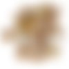 20pcs picasso jaune brun bronze laver triangle de verre tchèque plat drapeau sculpté perles 12mm x 7 sku-100909