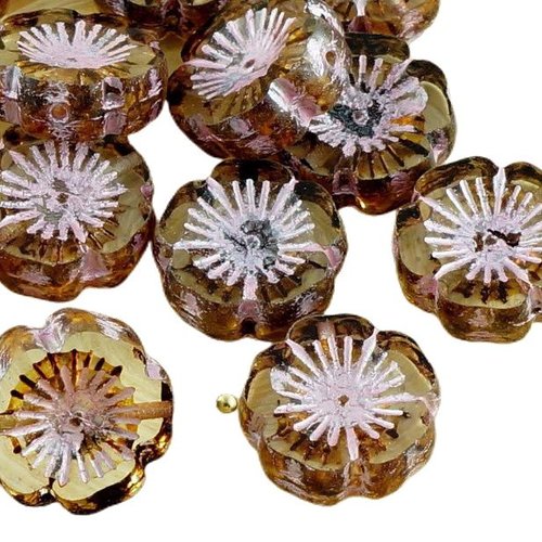 6pcs picasso argent cristal valentine rose laver le verre tchèque plat sculpté à la table de découpe sku-30821