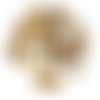 30pcs picasso cristal jaune champignon bouton de verre tchèque perles 6mm x 5mm sku-30334