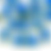 8pcs picasso marron bleu opaque de la table découpe à plat rectangle verre tchèque perles 8mm x 12mm sku-32470