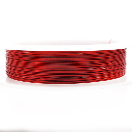 9m 30 10yrd rouge enveloppé artistique aluminium perles de l'artisanat bijoux en fil d'enrouler sur  sku-40375