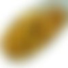 100pcs rustique picasso brun albâtre blanc jaune ronde druk verre tchèque pressé perles de petite en sku-31084