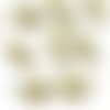 10pcs blanc mat or de lavage pâques oeuf d'oiseau à rayures en pointillés ovale tube verre tchèque p sku-37717