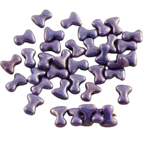 Nouvelle forme 40pcs tee perles vega violet verre tchèque de preciosa un trou entretoise arc en os 2 sku-30277