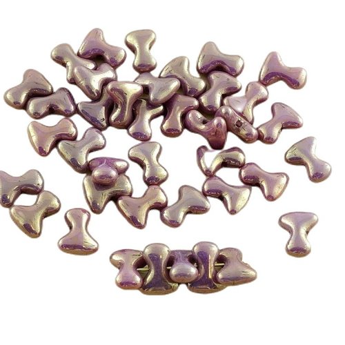 Nouvelle forme 40pcs tee perles sombres valentine rose pourpre du lustre verre tchèque de preciosa u sku-30292
