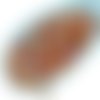 100pcs crystal orange arc-en-ciel demi-rond à facettes feu poli entretoise tchèque perles de verre 4 sku-34520
