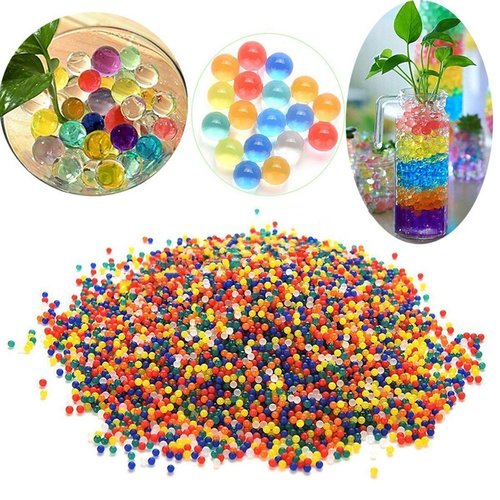 50g arc-en-ciel mix ronde gel poussent dans l'eau de billes boules cristal sol vase mastics plantes  sku-43635