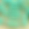 6pcs opaque turquoise clair-vert-or patine de lavage à plat sculpté long rectangle fleur floral bow  sku-35365