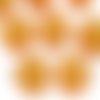 10pcs opaque la jacinthe d'orange or patine de lavage à plat monnaie rond anémone fleur soleil focal sku-35816